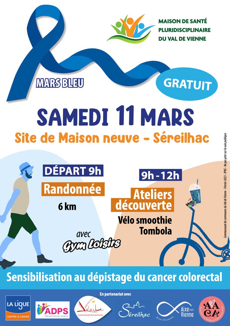 Affiche mars bleu Séreilhac